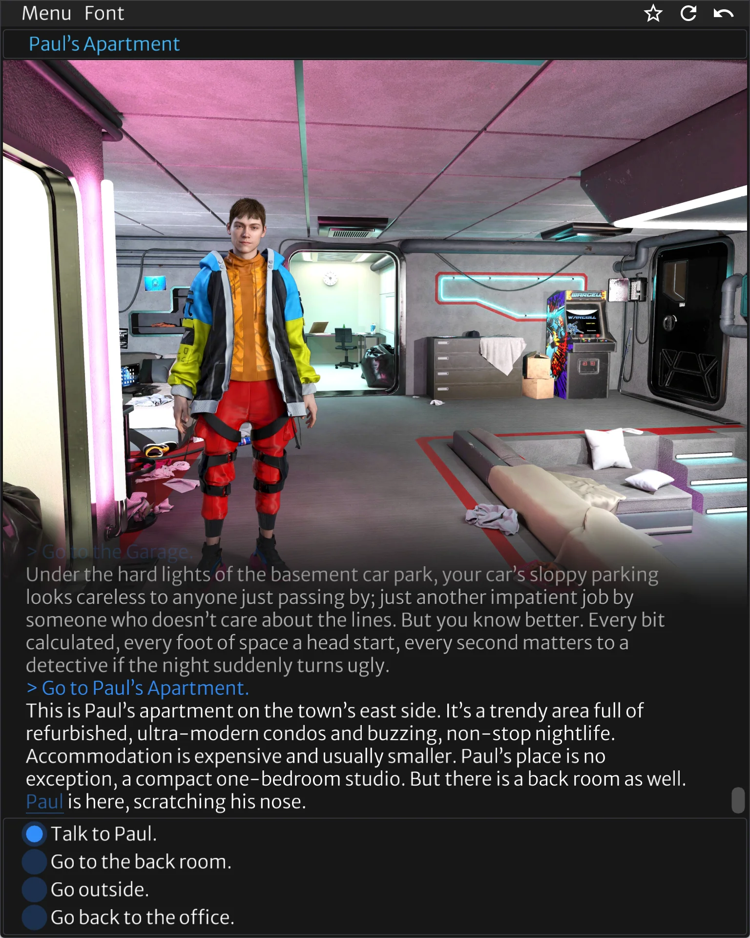 Neon Horizon dialogue